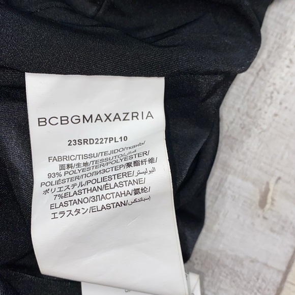 BCBG black bodycon ruched dress size 38 - Picture 9 of 11